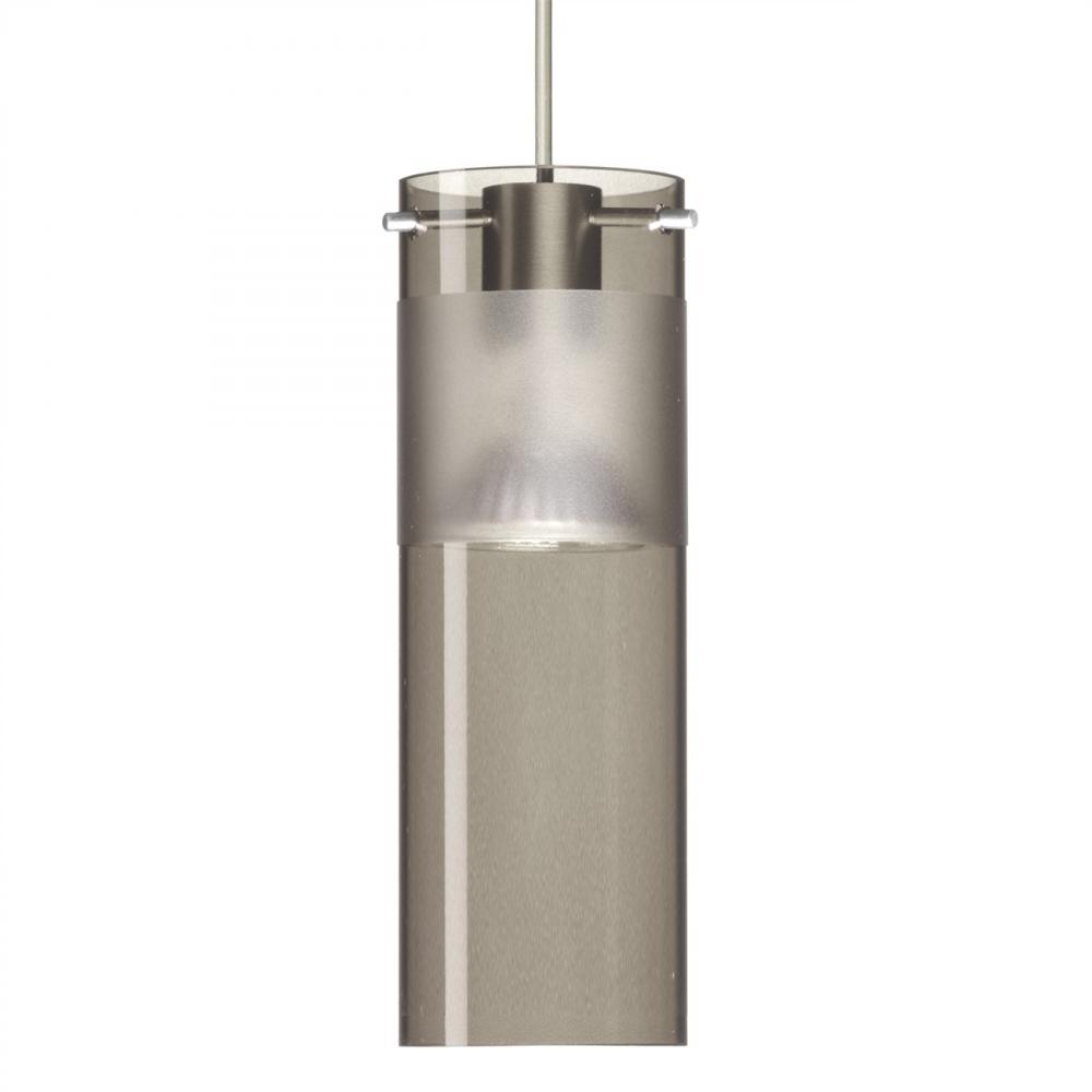 Besa, Scope 7 Cord Pendant, Smoke/Frost, Satin Nickel Finish, 1x50W MAX GY6.35 Base