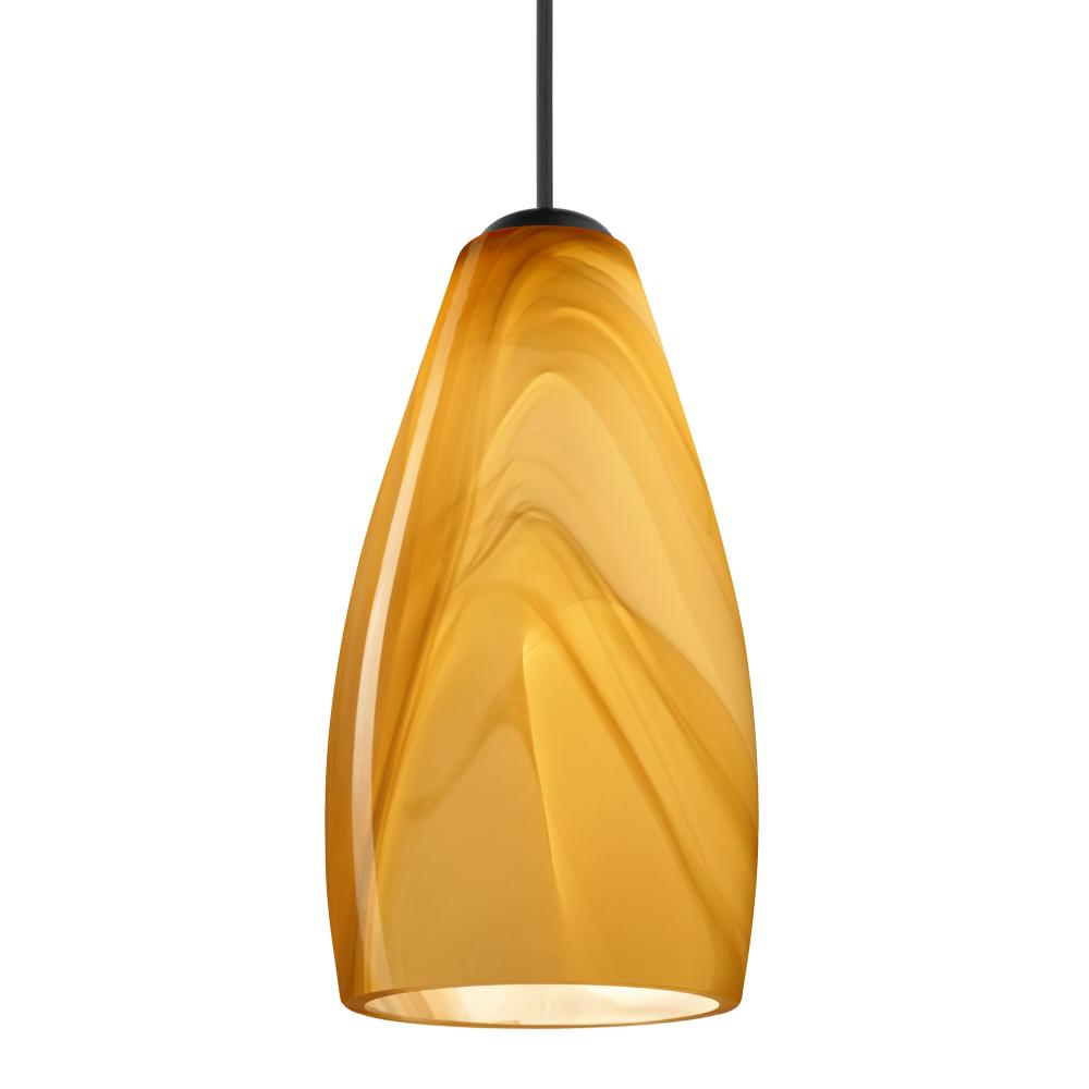 Besa Pendant Karli, Black Finish, Honey 1x5W LED