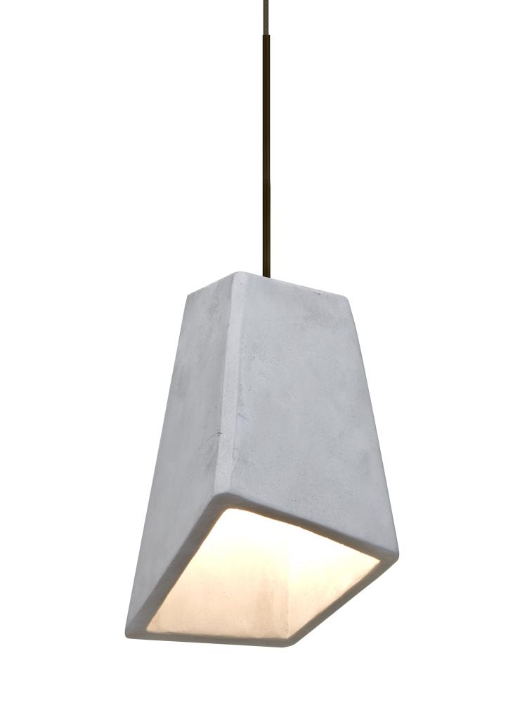 Besa Skip Cord Pendant, Natural, Bronze Finish, 1x9W LED