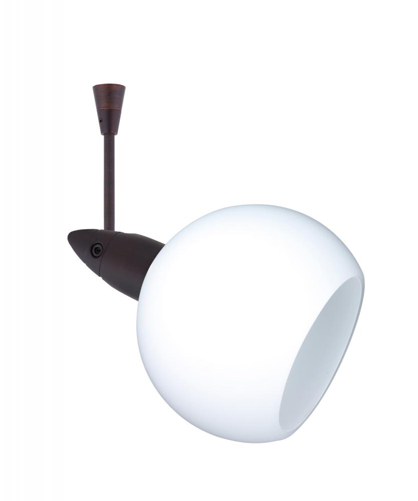 Besa Spotlight With 6&#34; Stem Palla 3 Bronze Opal Matte 1x35W Halogen Mr11