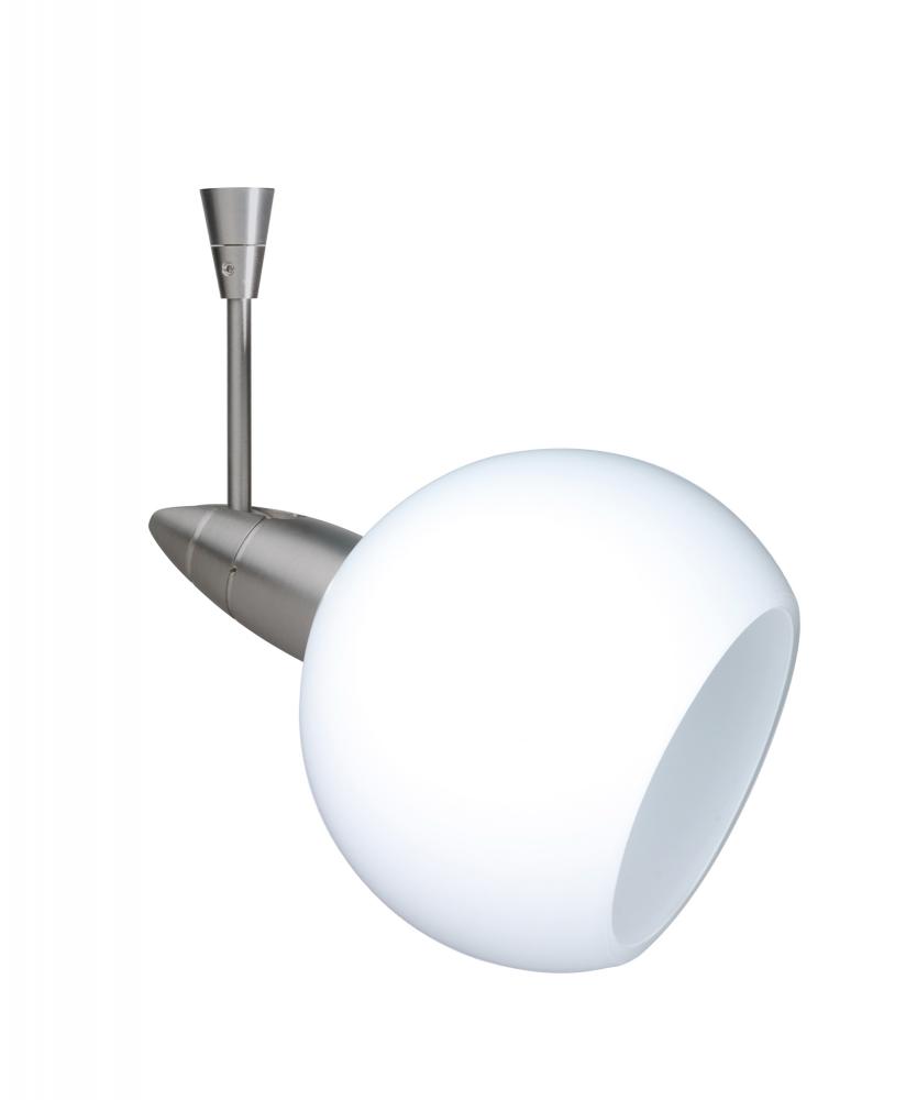 Besa Spotlight With 12&#34; Stem Palla 3 Satin Nickel Opal Matte 1x35W Halogen Mr11