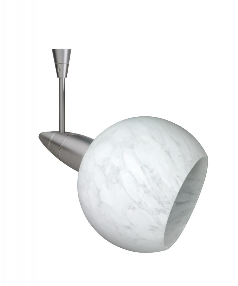 Besa Spotlight With 12&#34; Stem Palla 3 Satin Nickel Carrera 1x35W Halogen Mr11