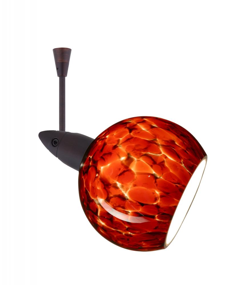 Besa Spotlight With 12&#34; Stem Palla 3 Bronze Garnet 1x35W Halogen Mr11