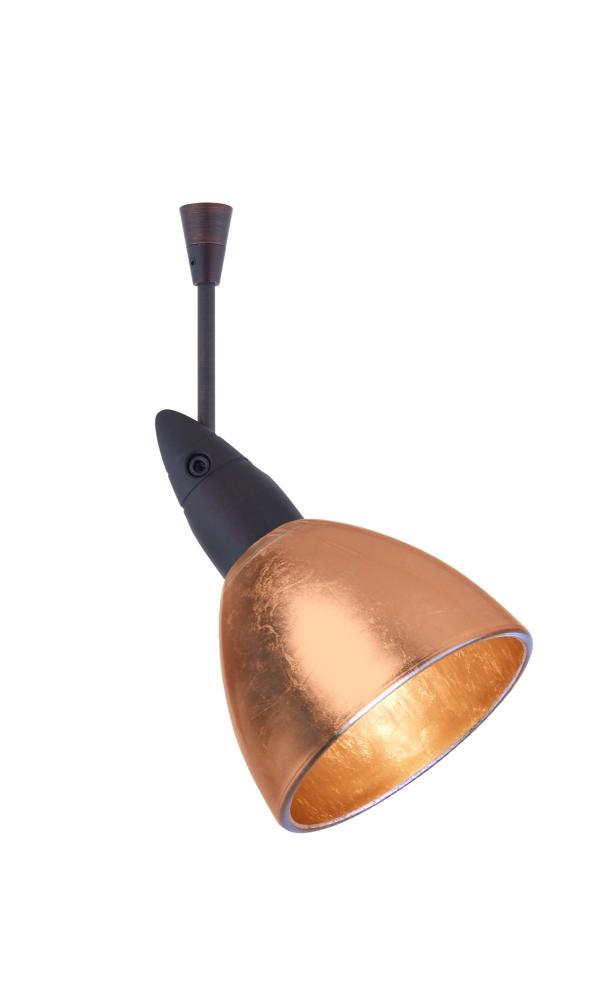 Besa Spotlight With 12&#34; Stem Divi Bronze Copper Foil 1x50W Halogen Mr16