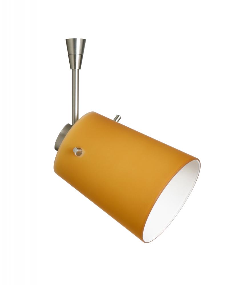 Besa Spotlight With 12&#34; Stem Tammi 3 Satin Nickel Amber Matte 1x50W Halogen Mr16