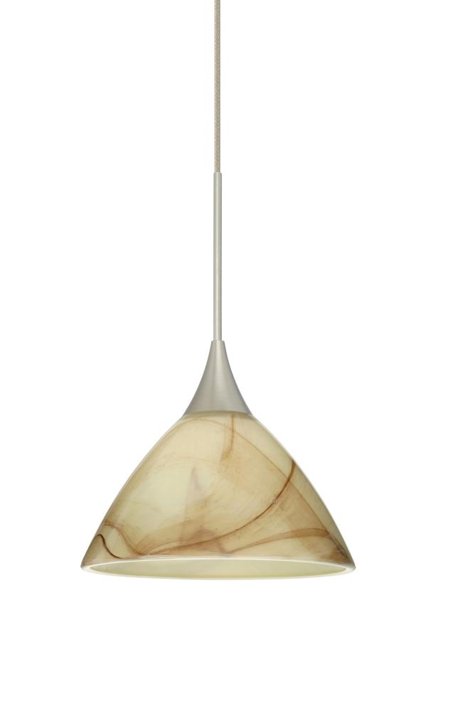 Besa Pendant For Multiport Canopy Domi Satin Nickel Mocha 1x5W LED