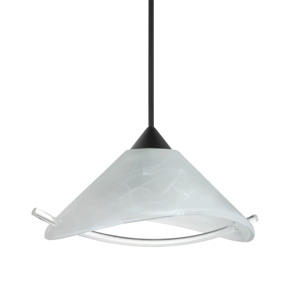 Besa Pendant For Multport Canopy Hoppi, Black Finish, Marble/Clear 1x50W MAX GY6.35 Base