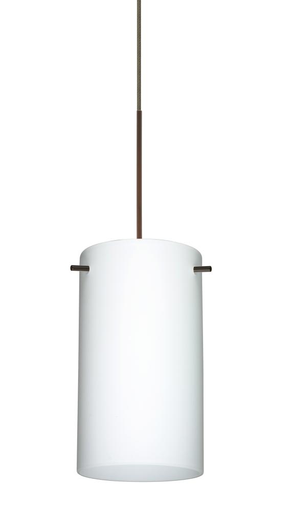 Besa Stilo 7 Pendant for Multiport Canopy Bronze Opal Matte 1x50W Halogen