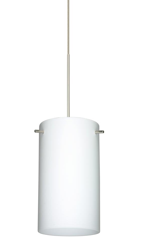 Besa Stilo 7 Pendant for Multiport Canopy Opal Matte Satin Nickel 1x5W LED