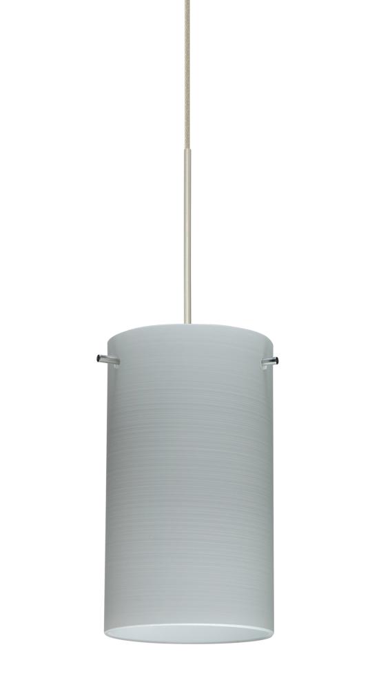 Besa Stilo 7 Pendant for Multiport Canopy Satin Nickel Chalk 1x50W Halogen