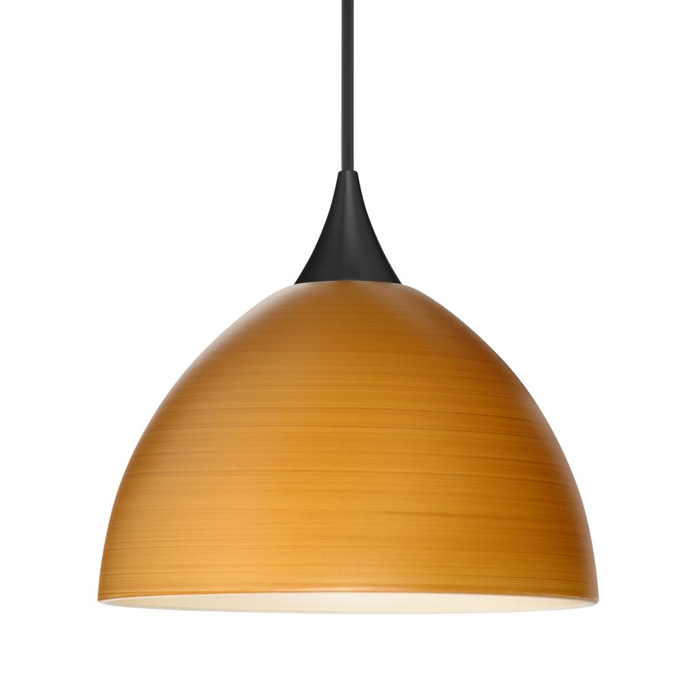 Besa Pendant For Multiport Canopy Brella, Black Finish, Oak 1x5W LED