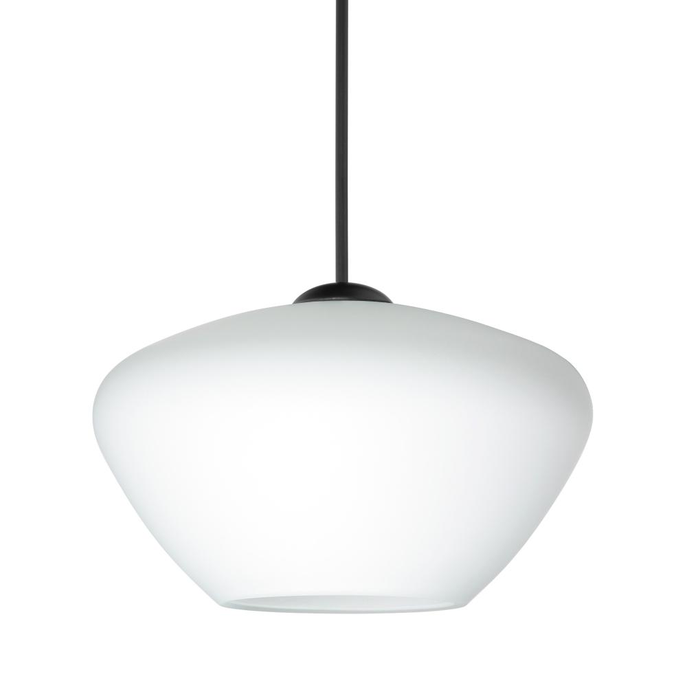 Besa Pendant For Multiport Canopy Peri, Black Finish, Opal Matte 1x50W MAX GY6.35 Base