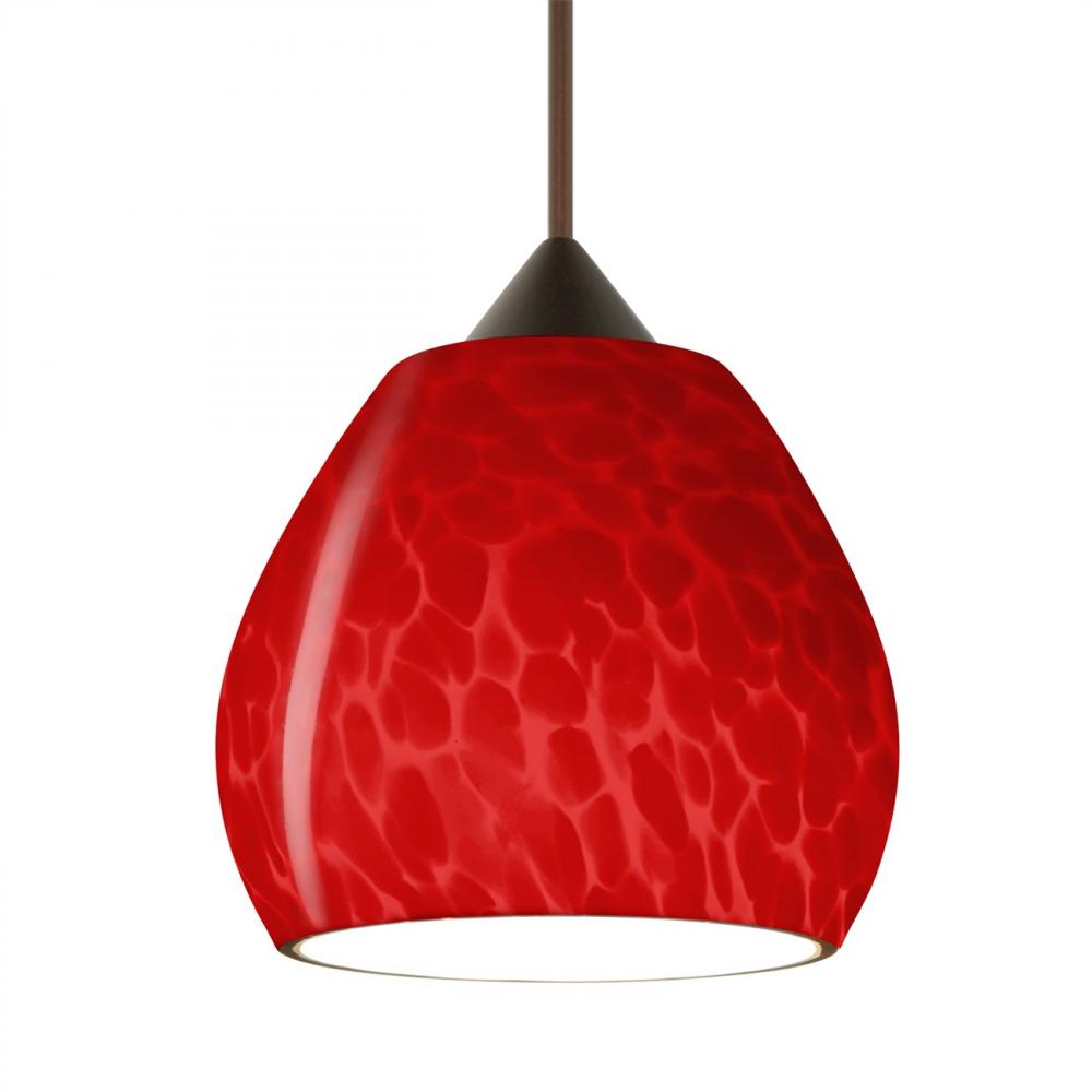 Besa, Tay Tay Cord Pendant for Multiport Canopy, Red Cloud, Bronze Finish, 1x5W LED