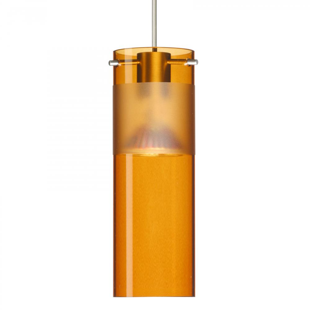 Besa, Scope 7 Cord Pendant for Multiport Canopy, Armagnac/Frost, Satin Nickel Finish, 1x5W LED