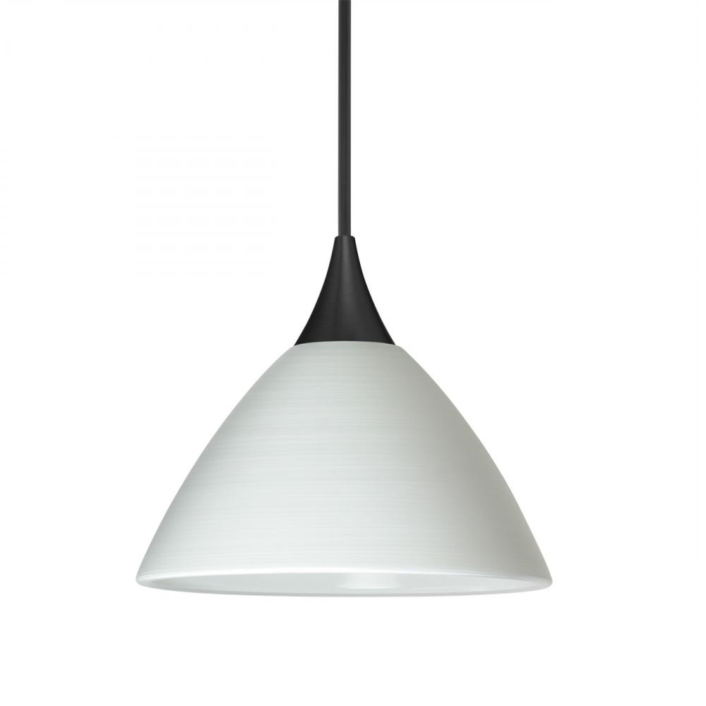 Besa Pendant Domi, Black Finish, Chalk 1x5W LED