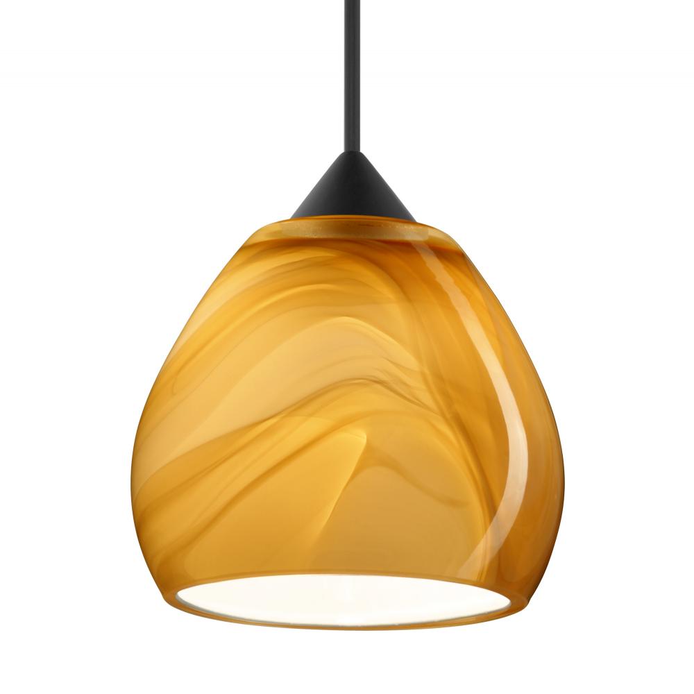 Besa Pendant Tay Tay, Black Finish, Honey 1x50W MAX GY6.35 Base