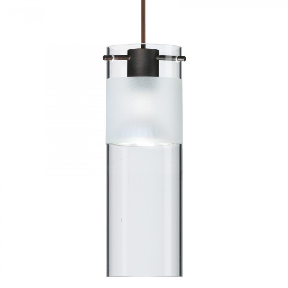 Besa, Scope 7 Cord Pendant, Clear/Frost, Bronze Finish, 1x50W MAX GY6.35 Base