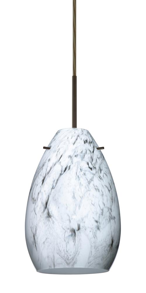 Besa Pendant Pera 6 Bronze Marble Grigio 1x50W Candelabra