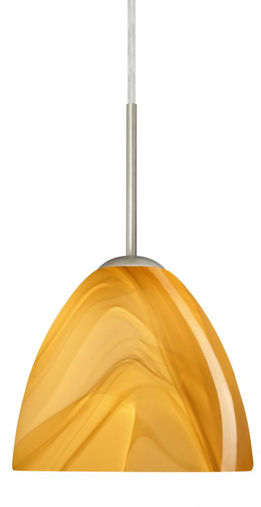 Besa Sasha Pendant Satin Nickel Honey 1x40W Halogen