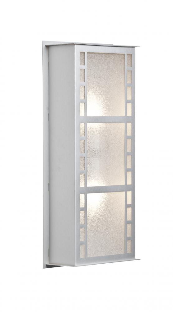 Besa Outdoor Napoli 16 Brushed Aluminum Glitter Glass 2x9W LED