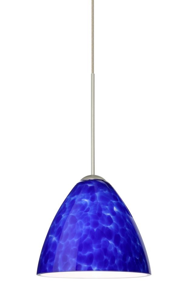 Besa Pendant Mia Satin Nickel Blue Cloud 1x50W Halogen