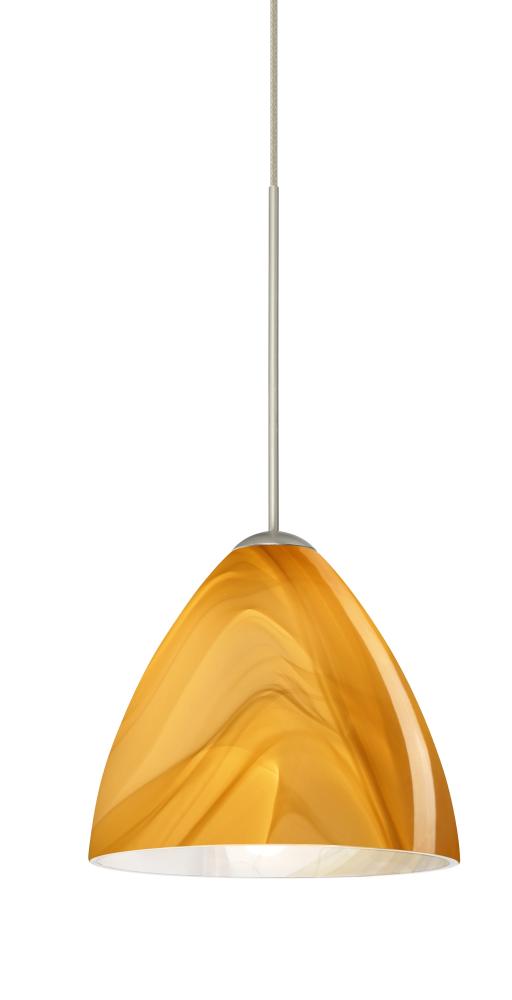 Besa Pendant Mia Satin Nickel Honey 1x50W Halogen