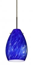 Besa Lighting 1BT-171386-LED-BR - Besa Pendant Pera 6 Bronze Blue Cloud 1x5W LED