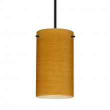 Besa Lighting 1BT-4404OK-MED-BK - Besa Stilo 7 Pendant Black Oak 1x40W MAX E26 Base