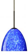 Besa Lighting 1BT-757286-LED-BR - Besa Sasha LED Pendant 1Bt Blue Cloud Bronze 1x9W LED