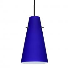 Besa Lighting 1JC-4124CM-BK - Besa Cierro Pendant Black Cobalt Blue Matte 1x100W MAX E26 Base