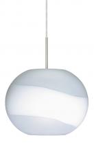 Besa Lighting 1JC-477699-LED-SN - Besa Luna LED Pendant Opal Frost Satin Nickel 1x9W LED