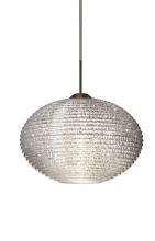 Besa Lighting 1JC-4912GL-LED-BR - Besa Pendant Pape 10 Bronze Glitter 1x9W LED