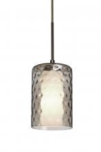 Besa Lighting 1JC-ESASM-LED-BR - Besa, Esa Cord Pendant, Smoke, Bronze Finish, 1x5W LED