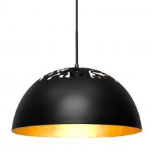 Besa Lighting 1JC-GORDY-BK - Besa Gordy Pendant, Black Finish, 1x60W MAX E26 Base