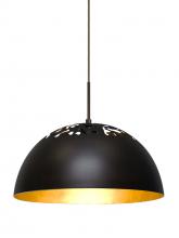 Besa Lighting 1JC-GORDY-BR - Besa Gordy Pendant, Bronze Finish, 1x60W Medium Base