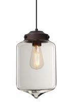 Besa Lighting 1JC-OLINCL-EDIL-BR - Besa Olin Pendant Bronze Clear 1x4W LED Filament