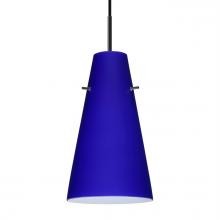 Besa Lighting 1JT-4124CM-BK - Besa Cierro Pendant Black Cobalt Blue Matte 1x100W MAX E26 Base