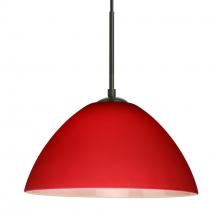 Besa Lighting 1JT-420131-BK - Besa Tessa Pendant Black Red Matte 1x75W MAX E26 Base