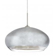 Besa Lighting 1JT-4345SF-LED-SN - Besa Brio 14 Pendant Satin Nickel Silver Foil 1x9W LED