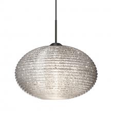 Besa Lighting 1JT-4912GL-BK - Besa Pendant Pape 10 Black Glitter 1x75W MAX E26 Base