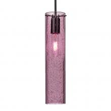 Besa Lighting 1JT-JUNI16PL-BK - Besa, Juni 16 Cord Pendant, Plum Bubble, Black, 1x60W MAX E26 Base