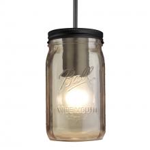 Besa Lighting 1JT-MILO4SM-BK - Besa Pendant Milo 4 Black Smoke 1x40W MAX E26 Base