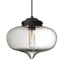 Besa Lighting 1JT-MIRACL-BK - Besa Mira Pendant Black Clear 1x60W T10