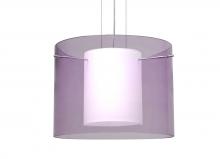 Besa Lighting 1KG-A00707-LED-SN - Besa Pahu 16 LED Pendant 1Kg Transparent Amethyst/Opal Satin Nickel 1x11W LED