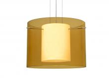 Besa Lighting 1KG-G00707-SN - Besa Pendant Pahu 16 Satin Nickel Transparent Armagnac/Opal 1x150W Medium Base A21