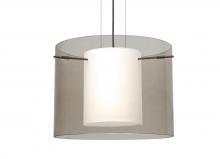 Besa Lighting 1KG-S00707-BR - Besa Pendant Pahu 16 Bronze Transparent Smoke/Opal 1x150W Medium Base A21