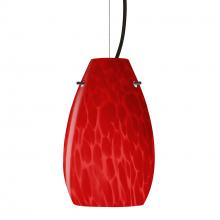 Besa Lighting 1KX-4126RC-BK - Besa Pera 9 Cable Pendant Red Cloud Black 1x100W MAX E26 Base