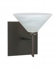 Besa Lighting 1SW-117652-LED-BR-SQ - Besa Wall With SQ Canopy Kona Bronze Marble 1x5W LED