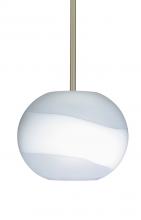 Besa Lighting 1TT-477699-LED-SN - Besa Luna LED Pendant Opal Frost Satin Nickel 1x9W LED