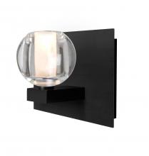 Besa Lighting 1WF-BOCACL-BK - Besa, Boca Vanity, Clear, Black Finish, 1x40W G9 Base